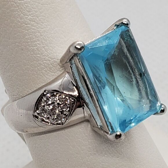 NWT Silver Tone & Blue Ring - Picture 3 of 6